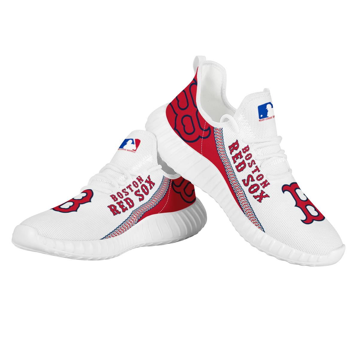 Men's Boston Red Sox Mesh Knit Sneakers/Shoes 002